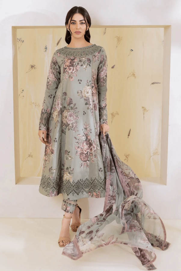 IZNIK KHADDAR 3PC WITH KHADDAR PRINTED SHIRT & TROUSER-914