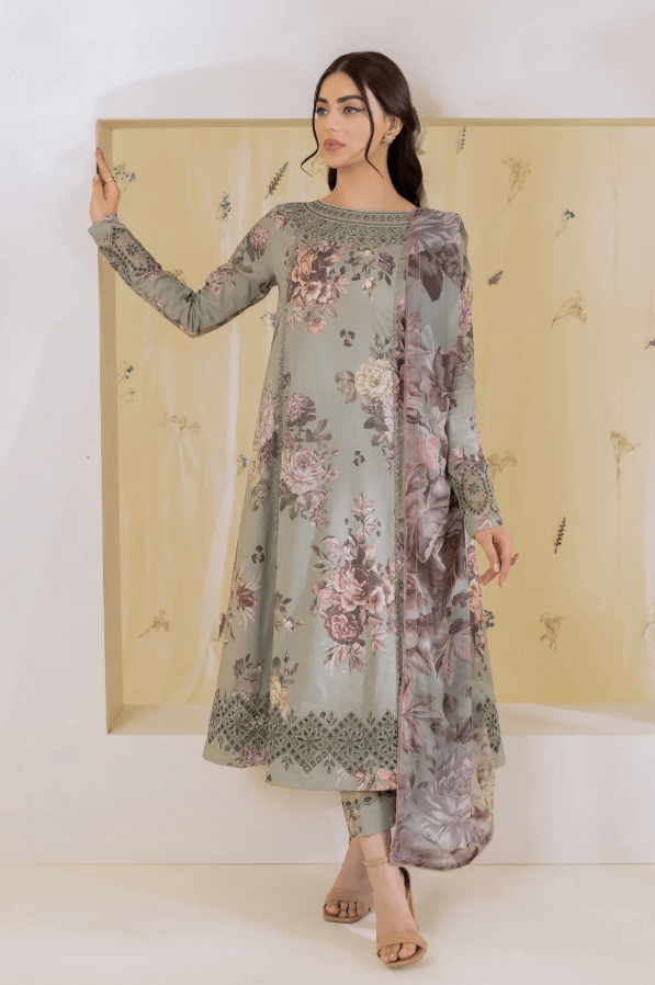 IZNIK KHADDAR 3PC WITH KHADDAR PRINTED SHIRT & TROUSER-914