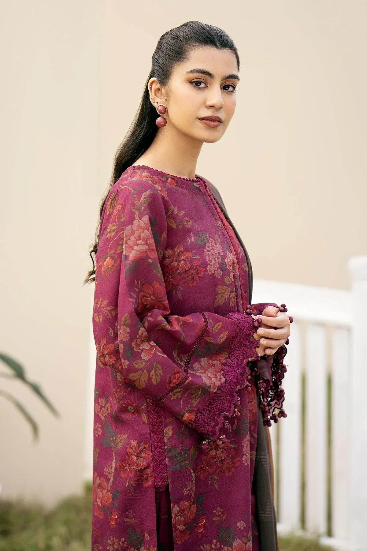 BAROQUE 3PC KARANDI PRINTED SHIRT WITH KARANDI PRINTED DUAPTTA AND TROUSER-811