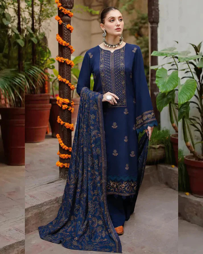 Bareeze Dhanak 3PC Embroidered with Embroidered Shawl-1263