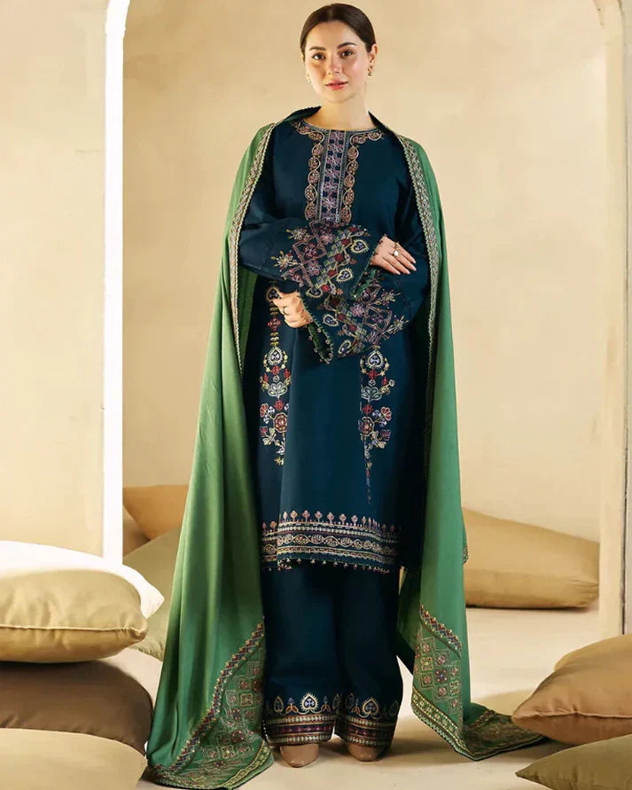 Zara ShahJahan Dhanak 3PC Embroidered-1293