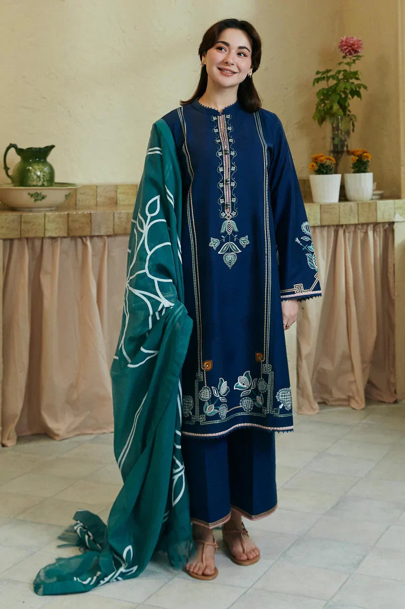 Zara Shahjahan Lawn 3PC Embroidered With Printed Dupatta-370