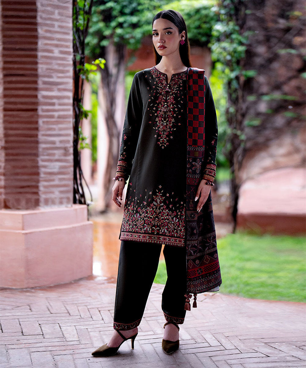 JAZMIN 3PC Dhanak Embroidered Shirt With Printed Dupatta-678