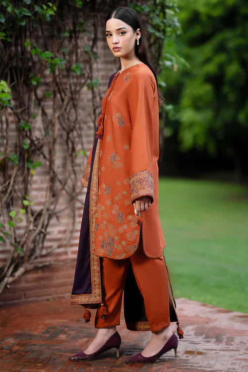 JAZMIN 3PC Dhanak Embroidered Shirt With Dhanak Embroidered Dupatta-221