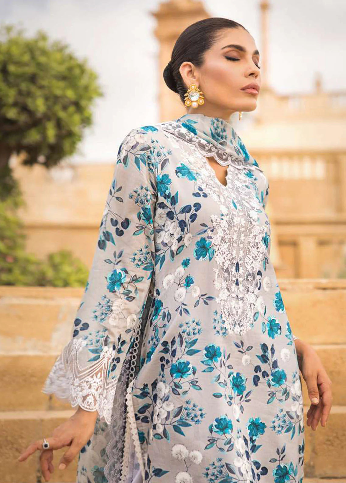 ZAINAB CHOTTANI KHADDAR 3PC WITH KHADDAR PRINTED SHIRT & TROUSER-916