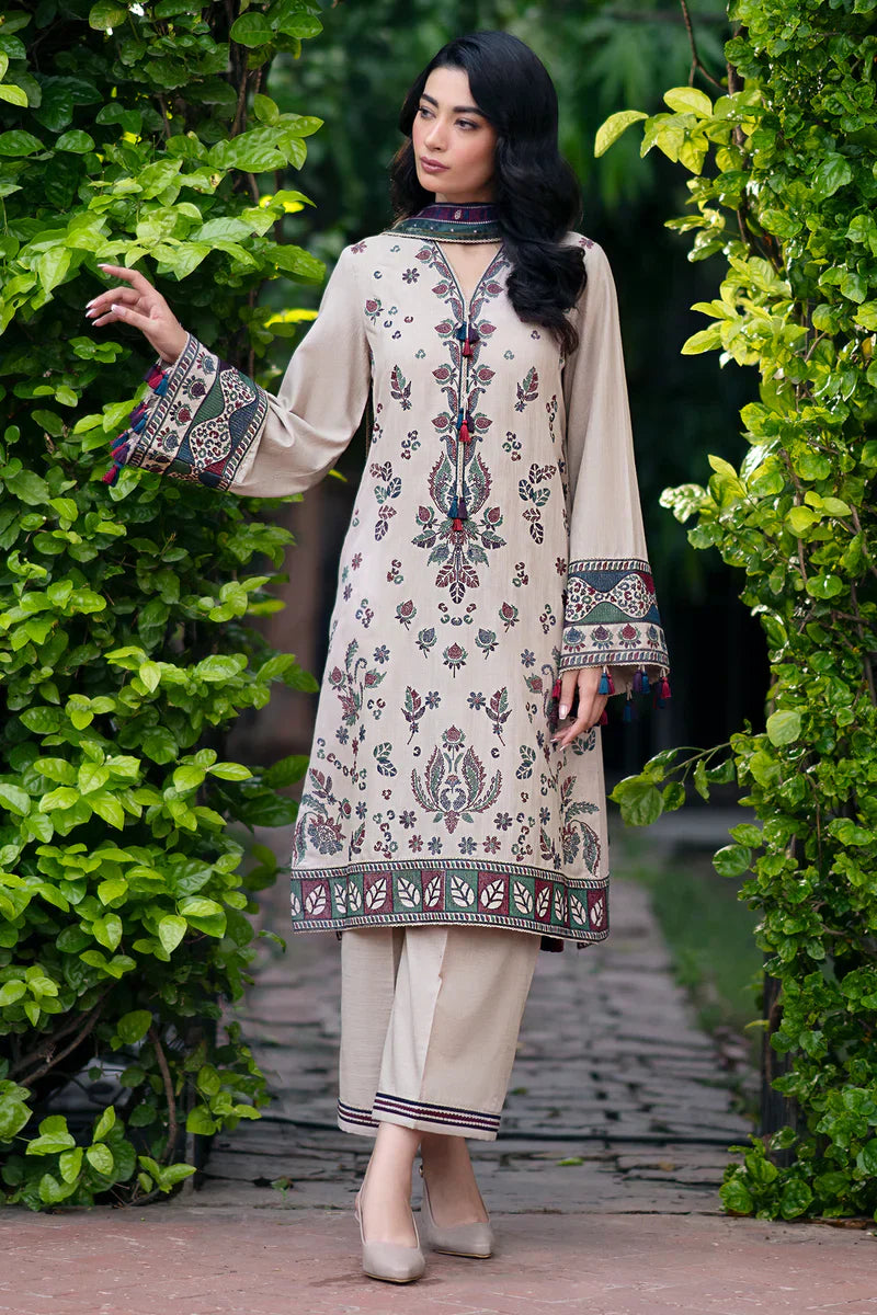 JAZMIN 3PC Dhanak Embroidered Shirt With Printed Dupatta-210