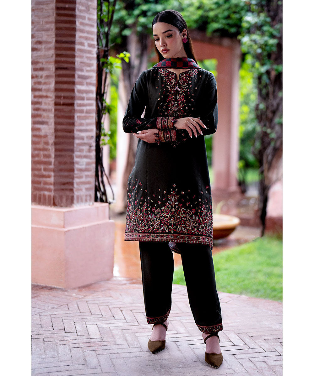 JAZMIN 3PC Dhanak Embroidered Shirt With Printed Dupatta-678