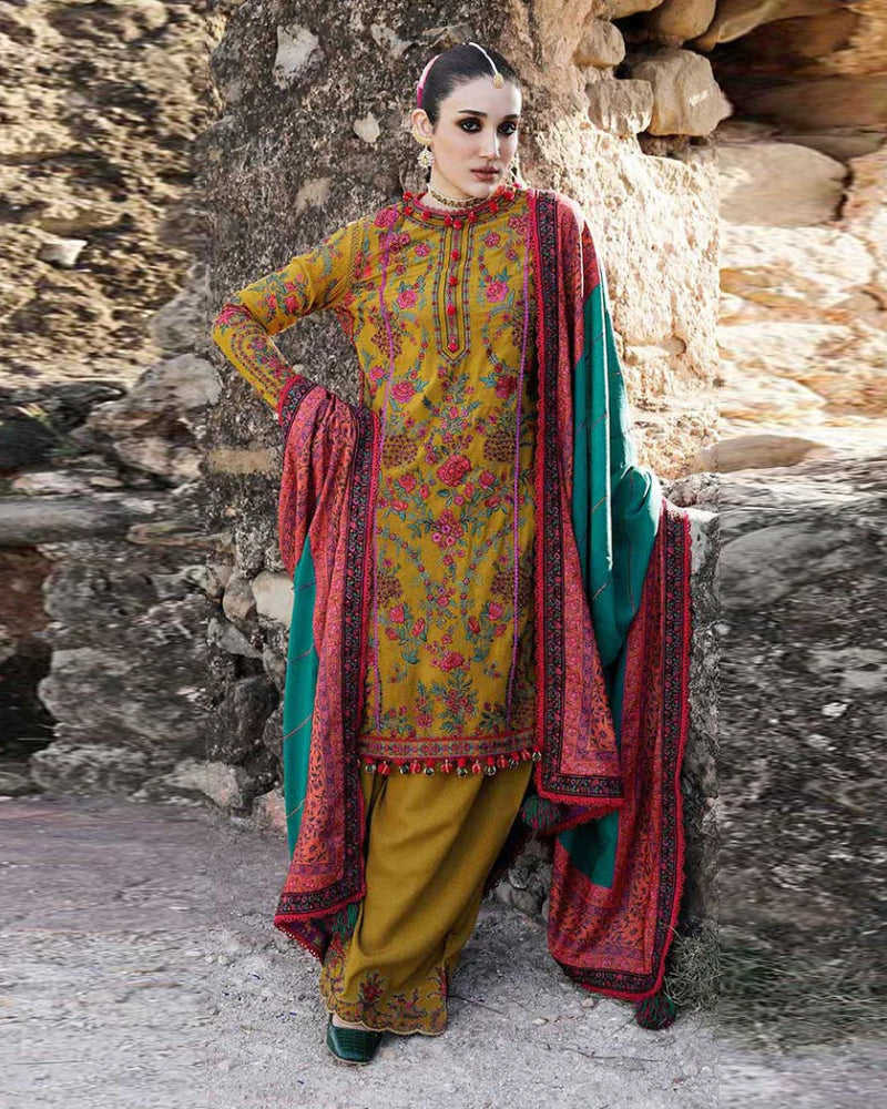 Hussain Rehar Dhanak 3PC Embroidered With Digital Printed Dupatta-1303