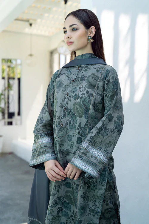 BAROQUE - 3PC Lawn Printed Shirt With Voile Printed Dupatta-781