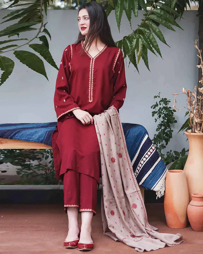 Lawn 3PC Embroidered-708