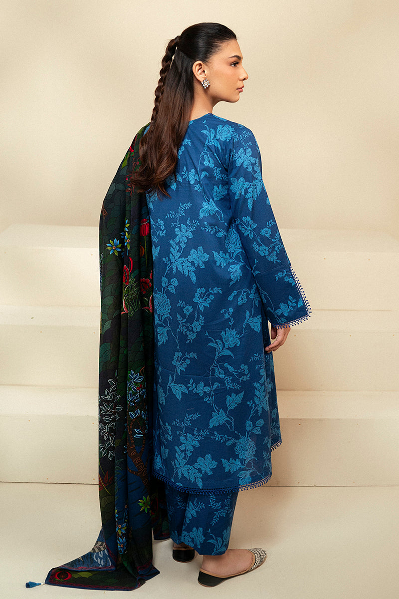 BAROQUE KHADDAR 3PC WITH KHADDAR PRINTED SHIRT & TROUSER-909