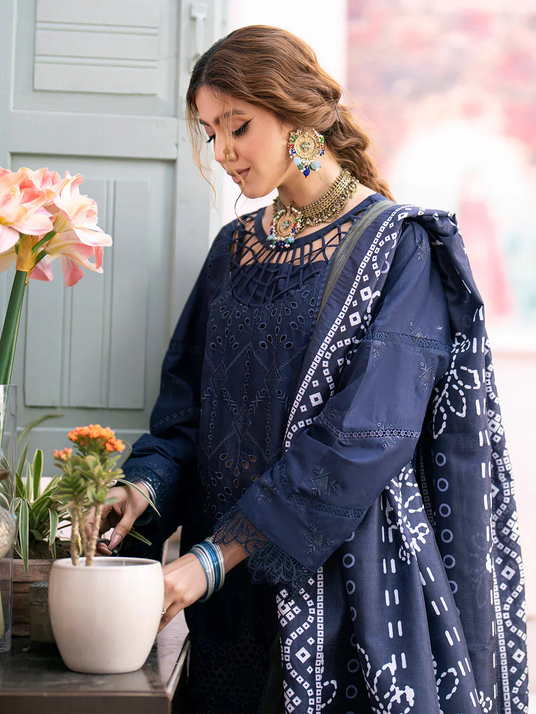 Qalamkar Dhanak 3PC Embroidered-118