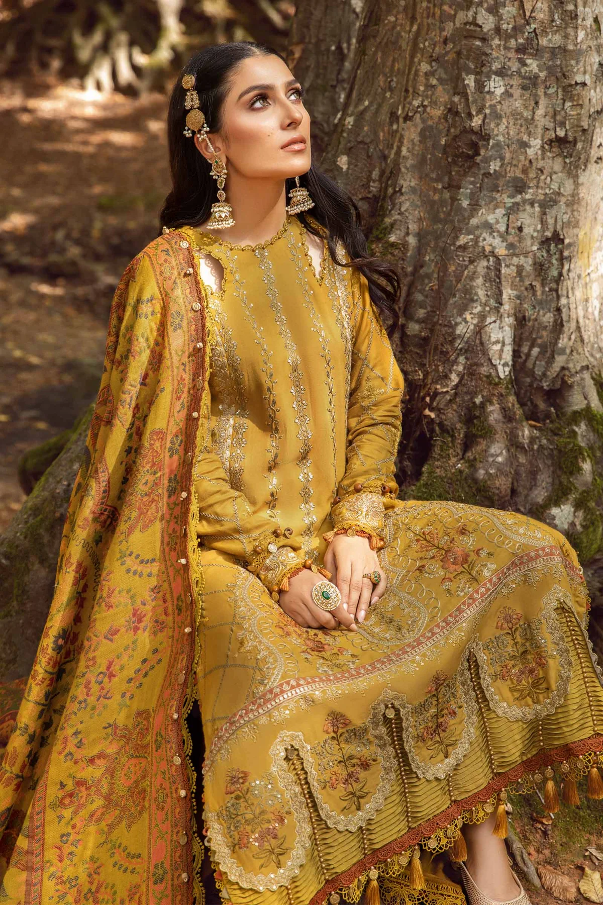 Maria B Dhanak 3PC Embroidered-116