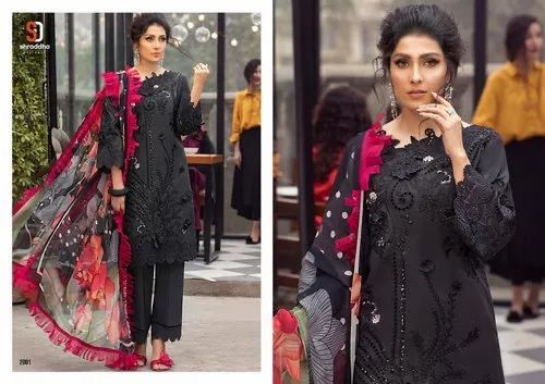 MUSHQ Embroidered 3PC LAWN-532