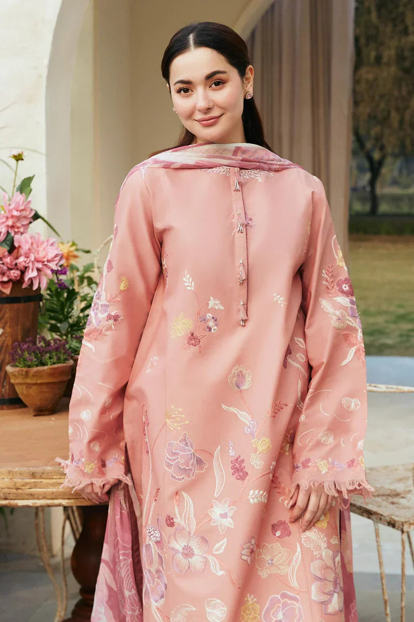 ZAHRA SHAHJAHAN 3PC Lawn Embroidered Shirt With Printed Dupatta-387