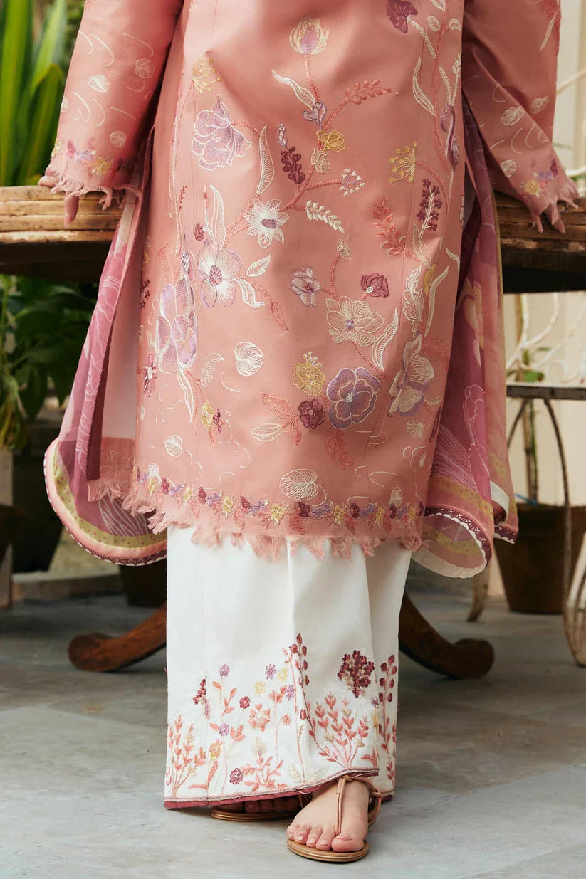 ZAHRA SHAHJAHAN 3PC Lawn Embroidered Shirt With Printed Dupatta-387