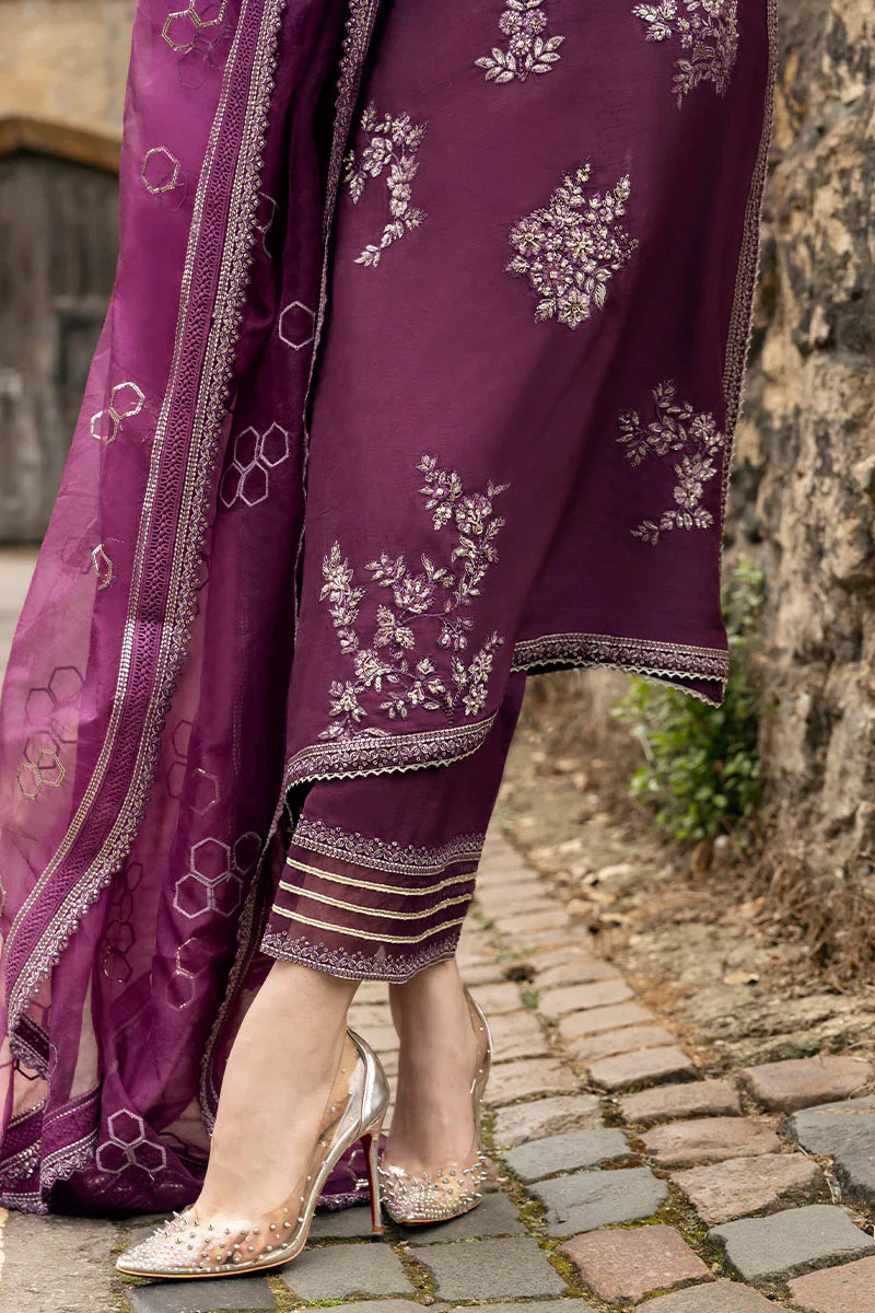 MUSHQ Dhanak 3PC Embroidered With Organza Embroidered Dupatta-119