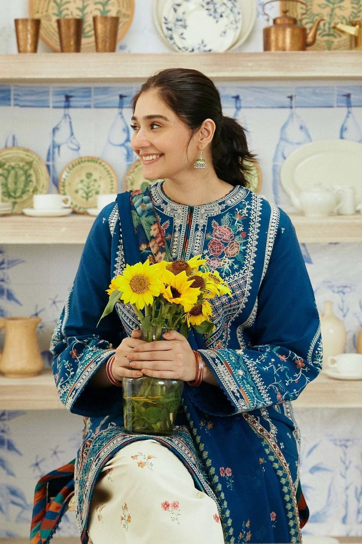 ZARA SHAHJAHAN 3PC Lawn Embroidered Shirt With Printed Dupatta-489