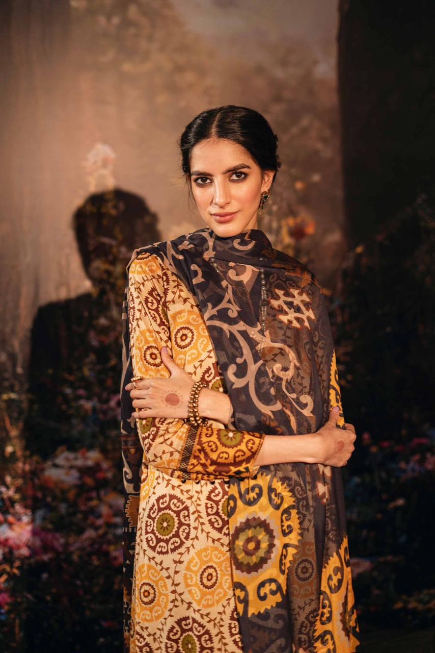 NISHAT 3PC Lawn Printed With Digital Printed Voile Dupatta-754