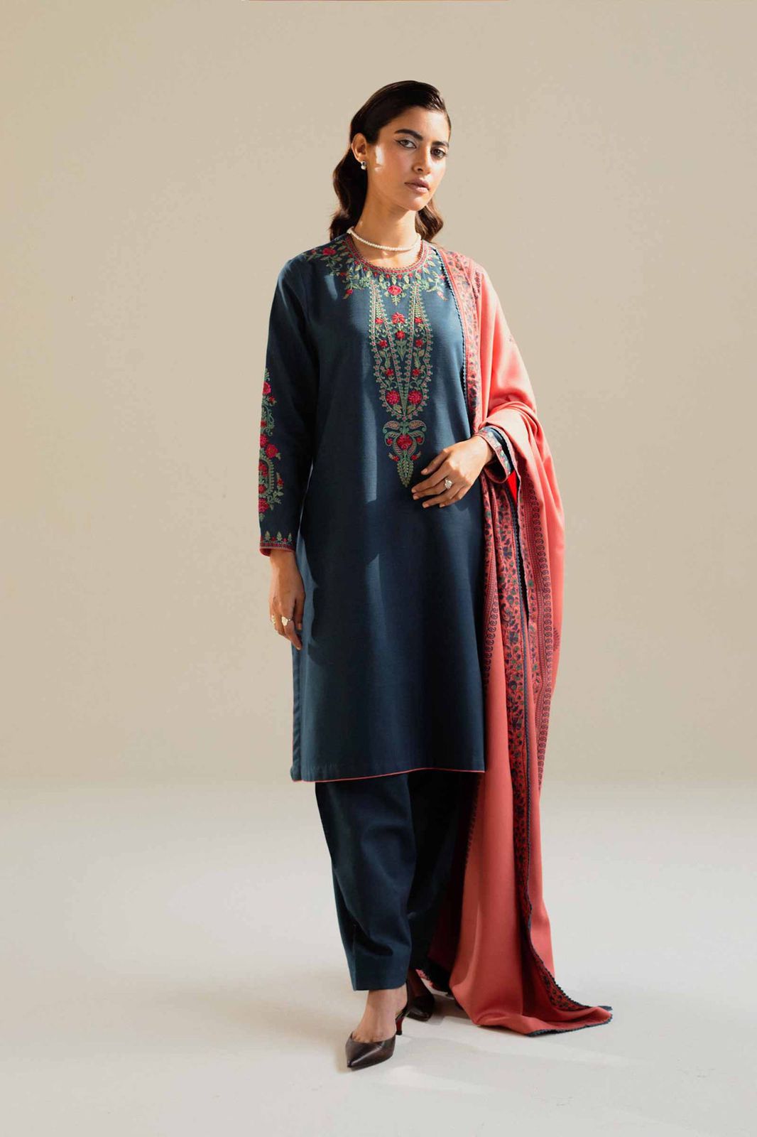 Zara Shahjahan Lawn 3PC Embroidered-372