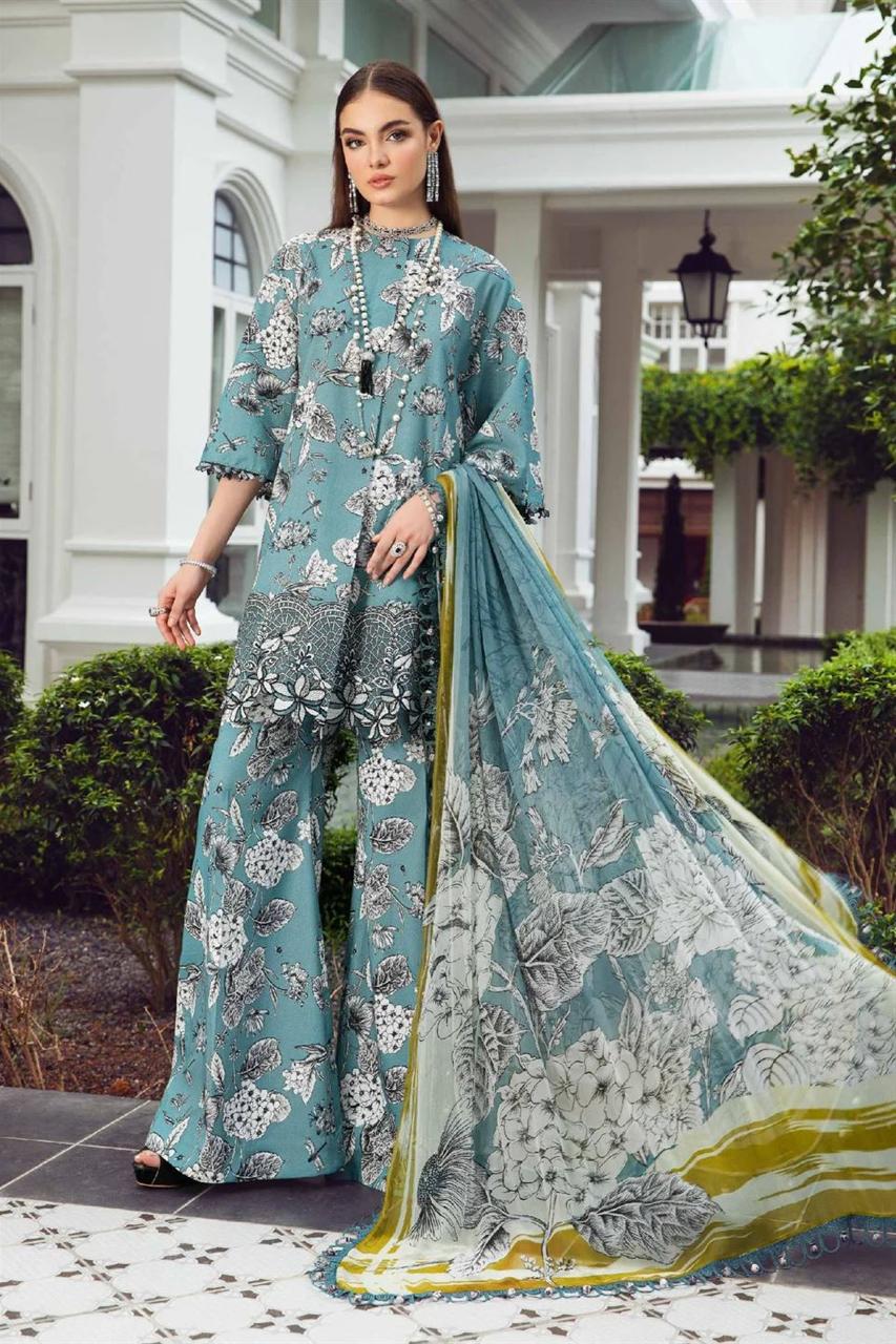 MARIA B 3PC Lawn Printed Shirt With Printed Dupatta And Trouser-772