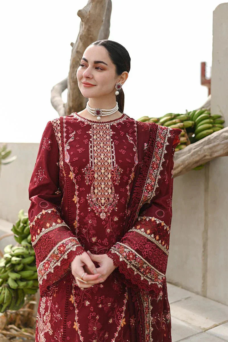 Qalamkar Dhanak Chikankari Embroidered With Dhanak Embroidered Dupatta-139