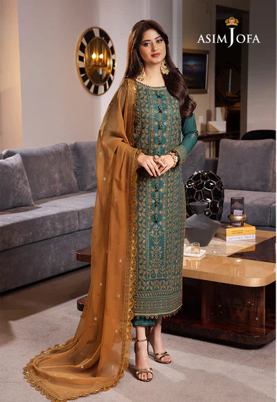 Asim Jofa Dhanak 3PC Embroidered With Chiffon Embroidered Dupatta-135