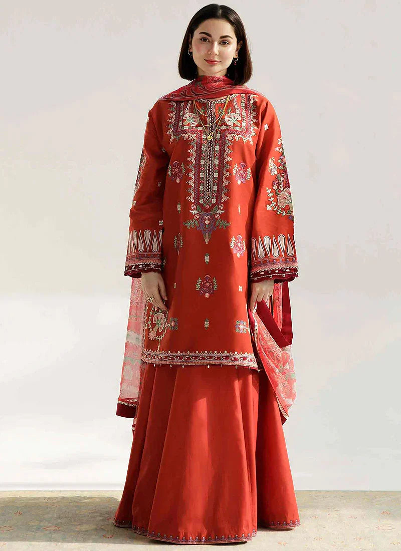 ZARA SHAHJAHAN 3PC Lawn Embroidered Shirt With Printed Dupatta-364